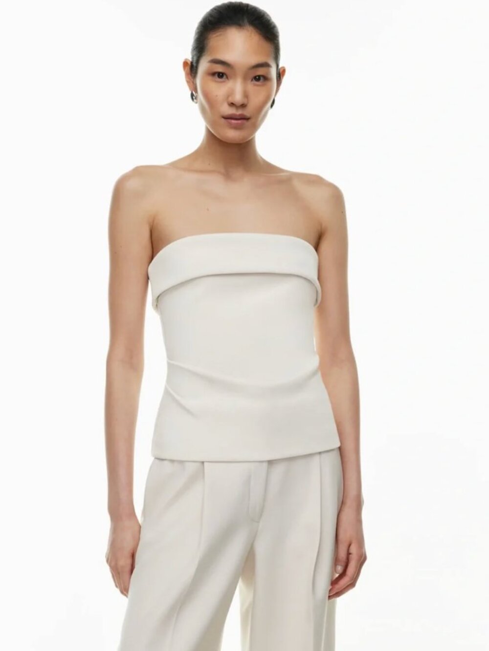 Aritzia (Babaton) Eyecatcher Tube Top - Matte Pearl